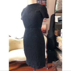 Vintage black knit Ann Colby dress